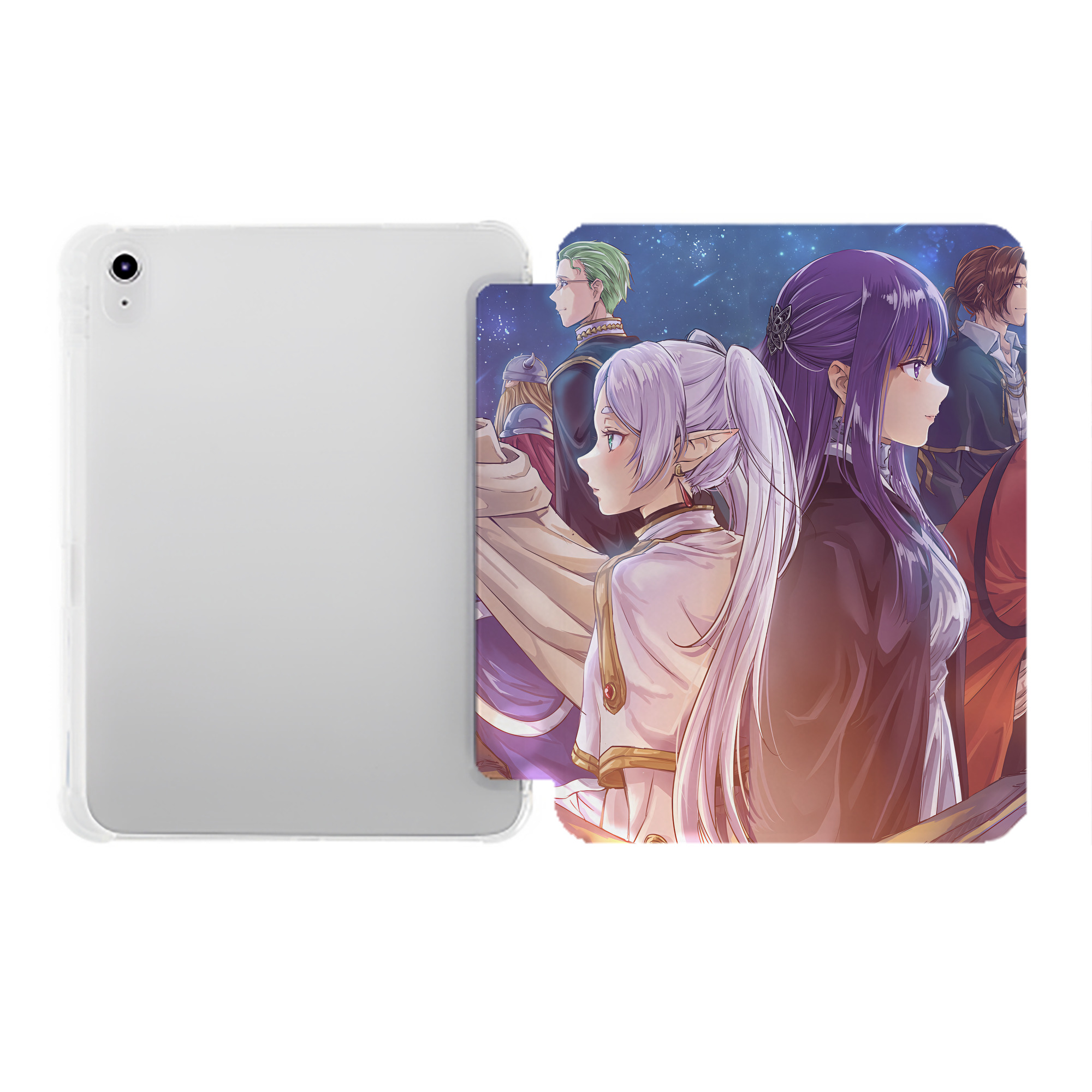 （画像用） 葬送のフリーレン Frieren IPad ケース ペン収納付き 三つ折りスタンド PUレザー×シリコン 対応機種9.5/10.5/10.9インチ